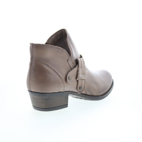 Miz Mooz Bennet Womens Gray Leather Zipper Ankle & Booties Boots