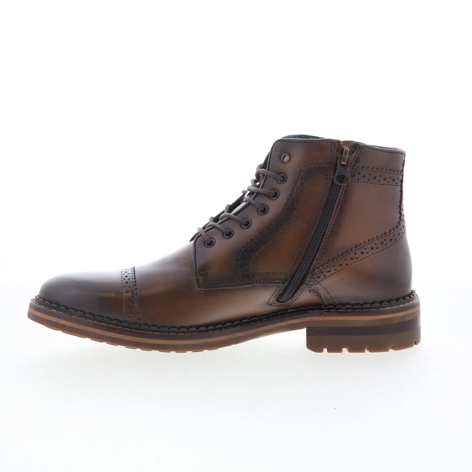 Johnston & Murphy Benton 59-4762 Mens Brown Leather Lace Up Casual