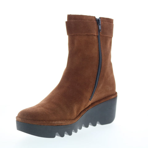 Fly London Bepp BEPP396FLY-011 Womens Brown Suede Zipper Casual Dress Boots