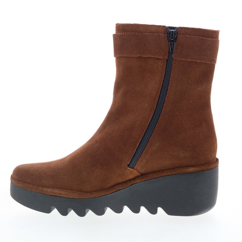 Fly London Bepp BEPP396FLY-011 Womens Brown Suede Zipper Casual Dress Boots