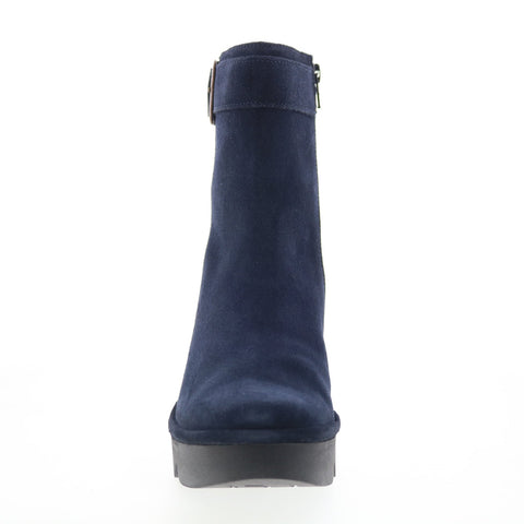 Fly London Bepp BEPP396FLY-003 Womens Blue Suede Zipper Casual Dress Boots