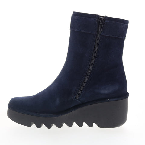 Fly London Bepp BEPP396FLY-003 Womens Blue Suede Zipper Casual Dress Boots
