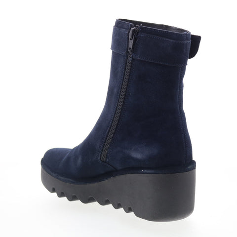 Fly London Bepp BEPP396FLY-003 Womens Blue Suede Zipper Casual Dress Boots