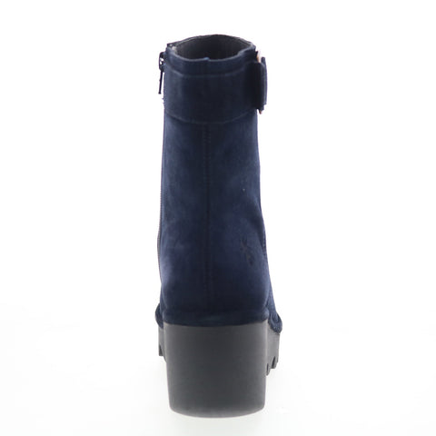 Fly London Bepp BEPP396FLY-003 Womens Blue Suede Zipper Casual Dress Boots