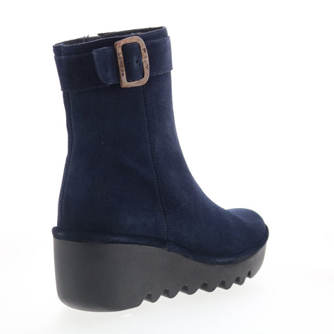 Fly London Bepp BEPP396FLY-003 Womens Blue Suede Zipper Casual Dress Boots