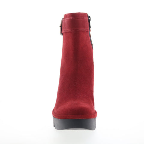 Fly London Bepp BEPP396FLY-013 Womens Red Suede Zipper Casual Dress Boots