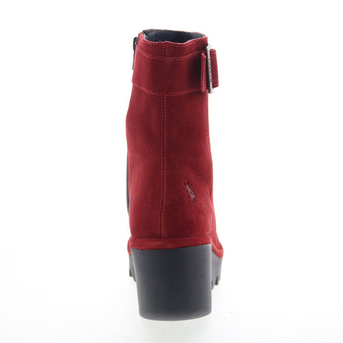 Fly London Bepp BEPP396FLY-013 Womens Red Suede Zipper Casual Dress Boots