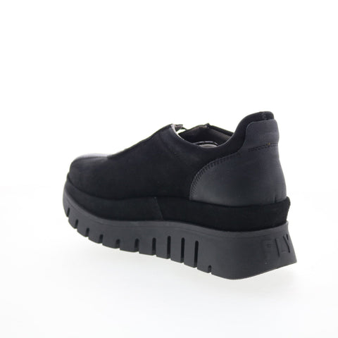 Fly London Besi BESI203FLY-006 Womens Black Suede Lifestyle Sneakers Shoes