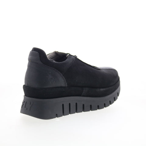 Fly London Besi BESI203FLY-006 Womens Black Suede Lifestyle Sneakers Shoes