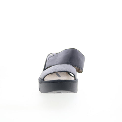 Fly London Besy BESY357FLY-000 Womens Black Leather Slides Sandals Shoes