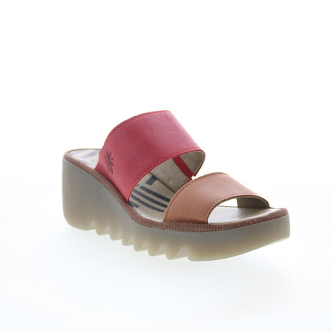 Fly London Besy BESY357FLY-003 Womens Brown Leather Slides Sandals Shoes