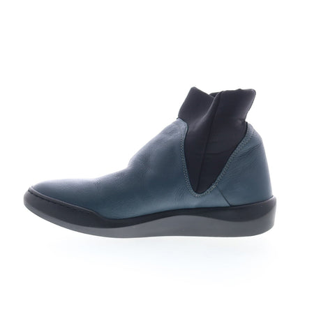 Softinos Beth BETH655SOF-007 Womens Blue Leather Casual Dress Boots