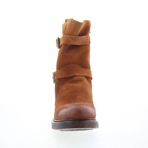 Miz Mooz Bethani Womens Brown Suede Zipper Casual Dress Boots
