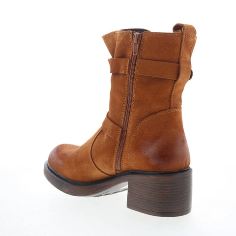 Miz Mooz Bethani Womens Brown Suede Zipper Casual Dress Boots