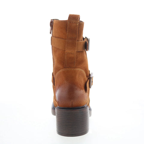 Miz Mooz Bethani Womens Brown Suede Zipper Casual Dress Boots