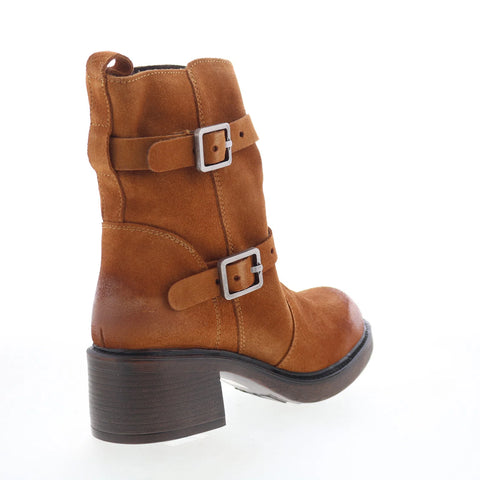 Miz Mooz Bethani Womens Brown Suede Zipper Casual Dress Boots