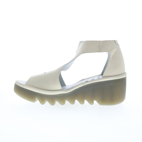 Fly London Bezo BEZO306FLY-001 Womens Beige Leather Strap Sandals Shoes