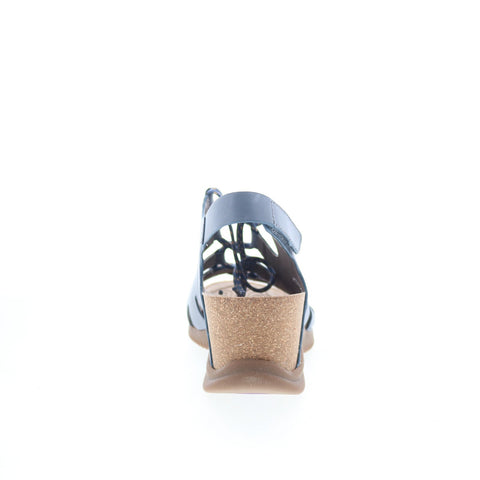 Bionica Sorena BI0013607 Womens Blue Leather Wedges Sandals Shoes