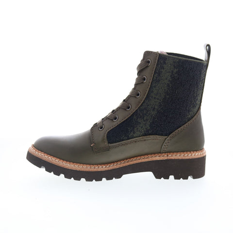 Bionica Derinda BI0016906 Womens Green Leather Lace Up Casual Dress Boots