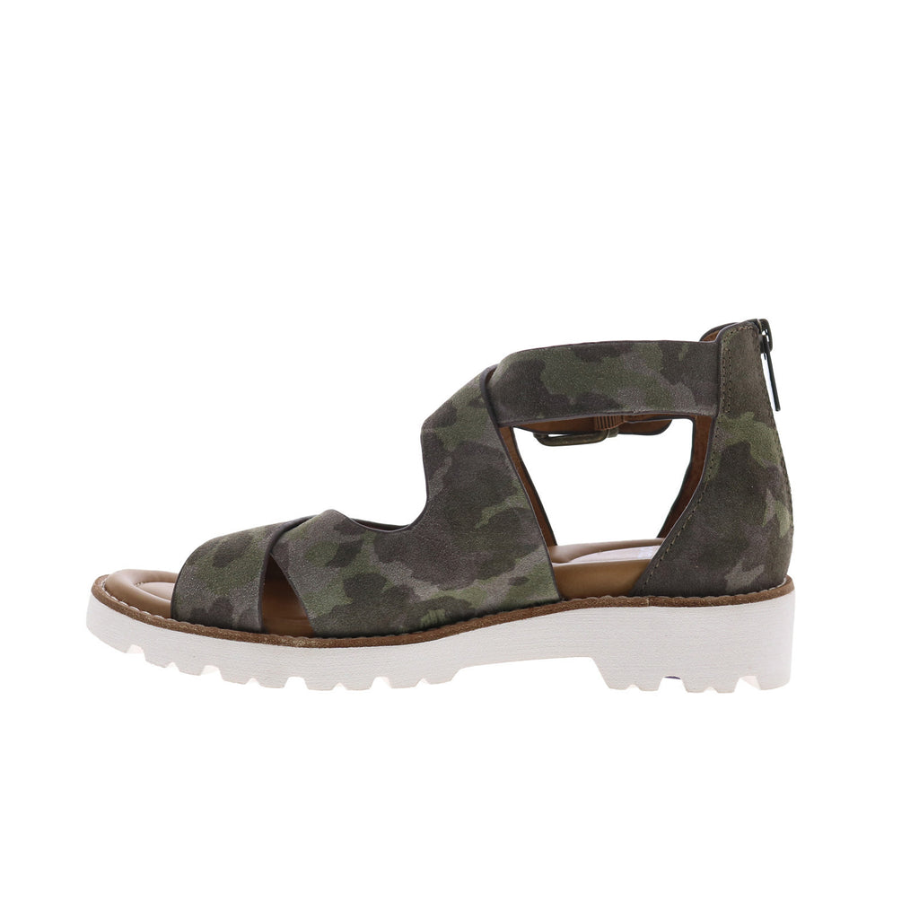 Bionic Slippers Bionica Dania BI0020906 Womens Green Suede Zipper Strap Sandals Shoes ...