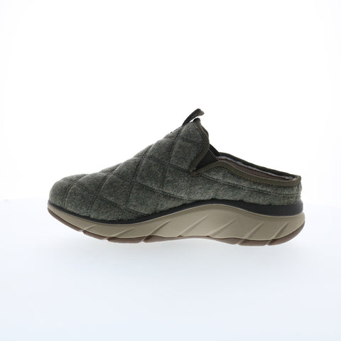 Bionica Akina BI0022406 Womens Green Canvas Slip On Clog Flats Shoes