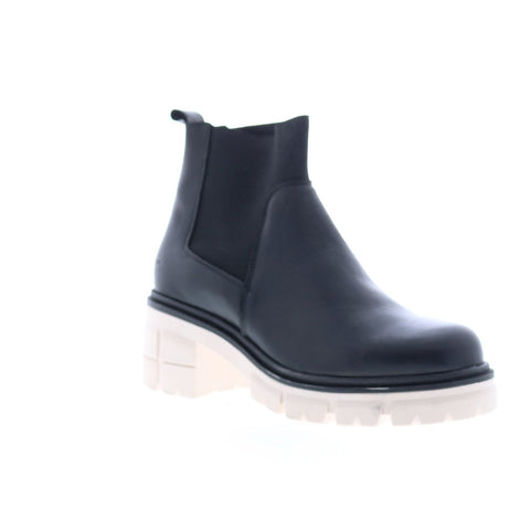Bos. & Co. Bianc Womens Black Synthetic Slip On Ankle & Booties Boots