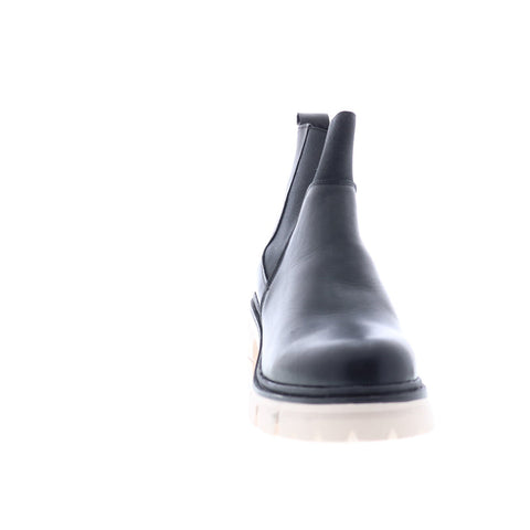 Bos. & Co. Bianc Womens Black Synthetic Slip On Ankle & Booties Boots