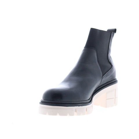 Bos. & Co. Bianc Womens Black Synthetic Slip On Ankle & Booties Boots