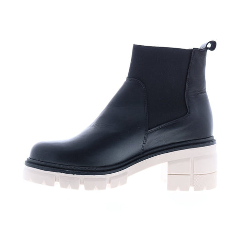 Bos. & Co. Bianc Womens Black Synthetic Slip On Ankle & Booties Boots