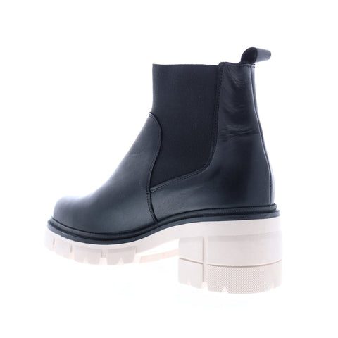 Bos. & Co. Bianc Womens Black Synthetic Slip On Ankle & Booties Boots