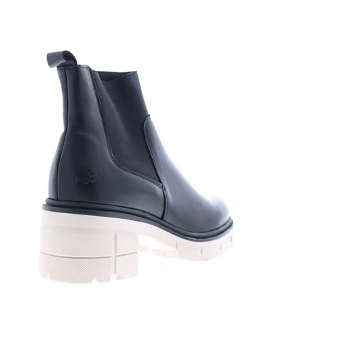 Bos. & Co. Bianc Womens Black Synthetic Slip On Ankle & Booties Boots