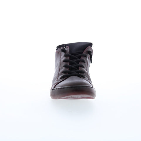 Softinos Biel BIEL549SOF-027 Womens Burgundy Leather Lifestyle Sneakers Shoes
