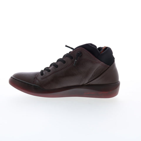 Softinos Biel BIEL549SOF-027 Womens Burgundy Leather Lifestyle Sneakers Shoes