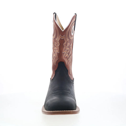 Justin Boots Big News 11" FN7022 Mens Black Leather Cowboy Western Boots