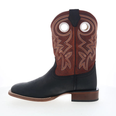 Justin Boots Big News 11" FN7022 Mens Black Leather Cowboy Western Boots