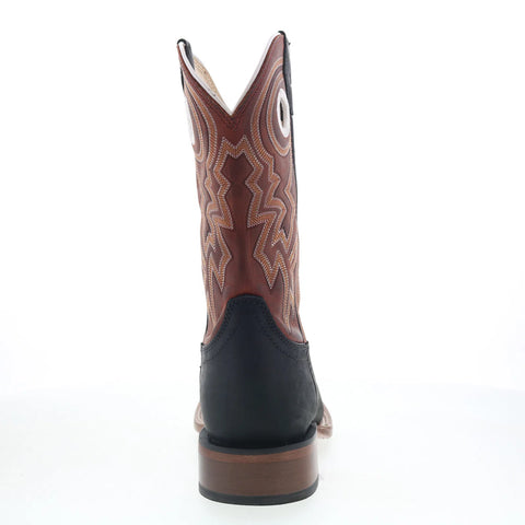 Justin Boots Big News 11" FN7022 Mens Black Leather Cowboy Western Boots