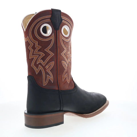 Justin Boots Big News 11" FN7022 Mens Black Leather Cowboy Western Boots