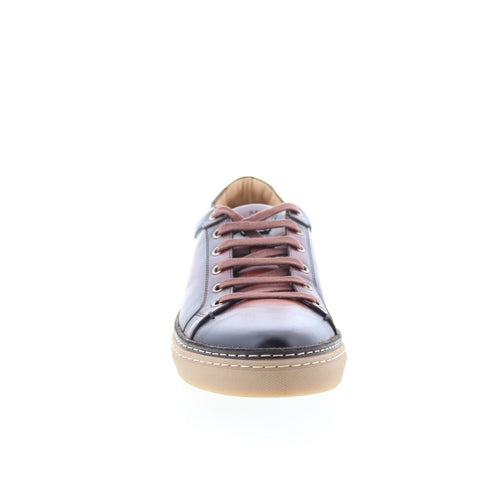 Di Bianco Binetto Calf Mens Burgundy Leather Sneakers Lifestyle Shoes