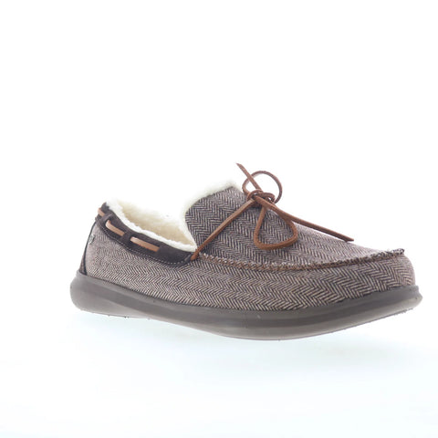 Spenco Birch Slipper SP2008BRN Mens Brown Wide Moccasin Slippers Shoes