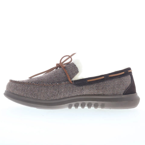 Spenco Birch Slipper SP2008BRN Mens Brown Wide Moccasin Slippers Shoes