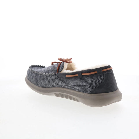 Spenco Birch Slipper SP2008GRH Mens Gray Canvas Moccasin Slippers Shoes