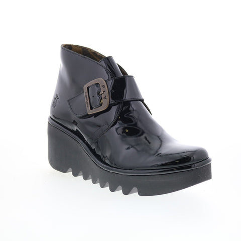 Fly London Birt BIRT397FLY-007 Womens Black Leather Ankle & Booties Boots