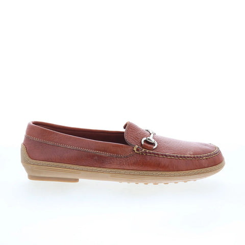 T.B. Phelps Bit Mens Brown Leather Slip On Loafers & Slip Ons Penny Shoes