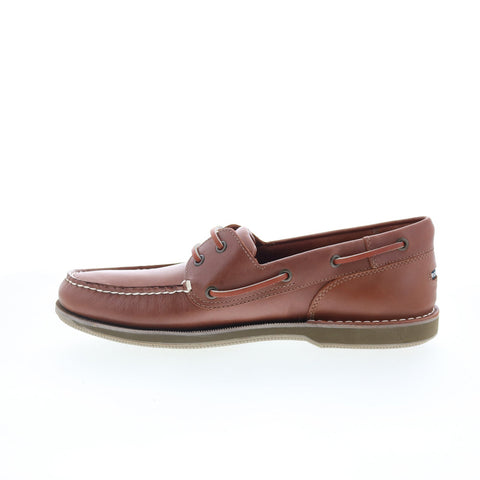 Rockport Perth BK55031 Mens Brown Wide Loafers & Slip Ons Boat Shoes