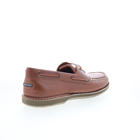 Rockport Perth BK55031 Mens Brown Wide Loafers & Slip Ons Boat Shoes
