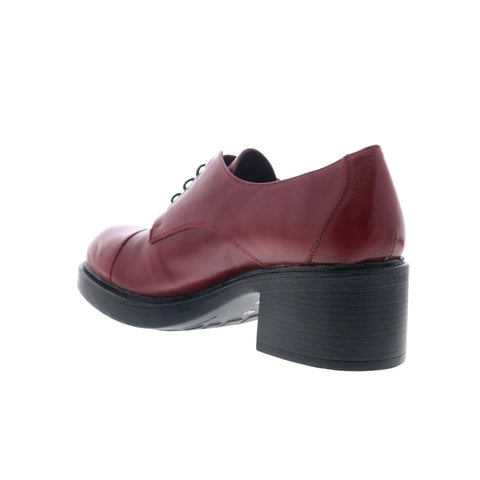 Miz Mooz Bleeker Womens Red Leather Lace Up Oxfords & Lace Ups Casual Shoes