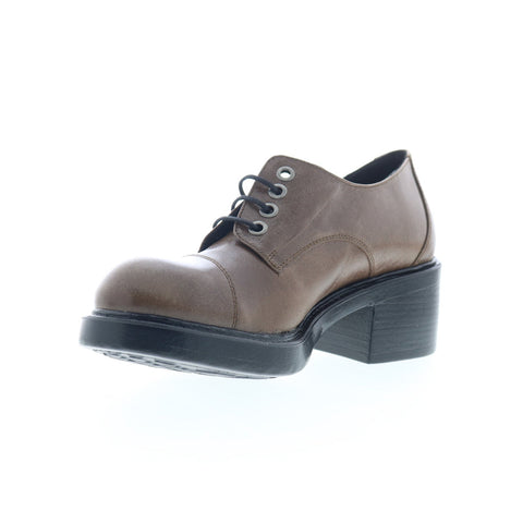 Miz Mooz Bleeker Womens Brown Leather Oxfords & Lace Ups Casual Shoes