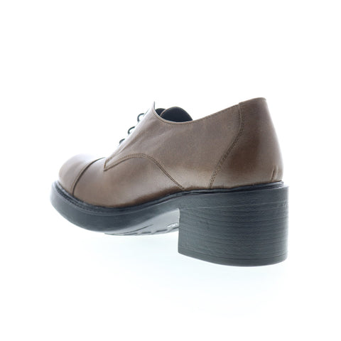 Miz Mooz Bleeker Womens Brown Leather Oxfords & Lace Ups Casual Shoes