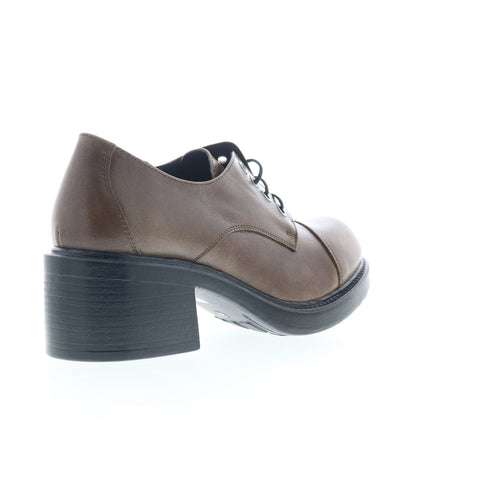 Miz Mooz Bleeker Womens Brown Leather Oxfords & Lace Ups Casual Shoes