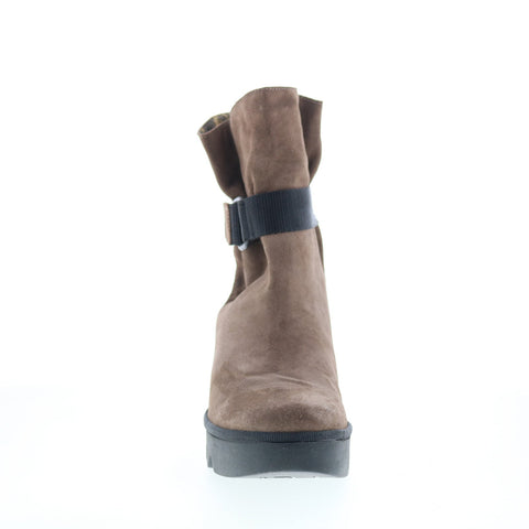 Fly London Blit BLIT453FLY-004 Womens Gray Suede Strap Casual Dress Boots